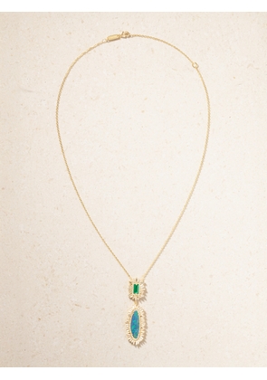 Suzanne Kalan - 18-karat Gold Multi-stone Necklace - Green - One size