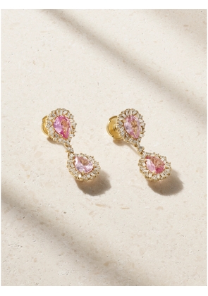 Suzanne Kalan - 18-karat Gold, Sapphire And Diamond Earrings - Pink - One size