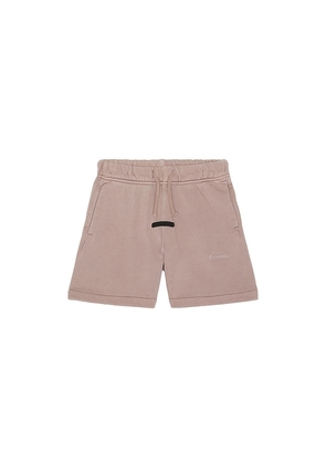 Fear of God ESSENTIALS Kids Signature Classic Short in Mauve. Size 2/3. Also in 4/5, 6/7.
