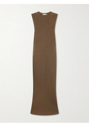 The Row - Oiva Silk Maxi Dress - Brown - xx small,x small,small,medium,large