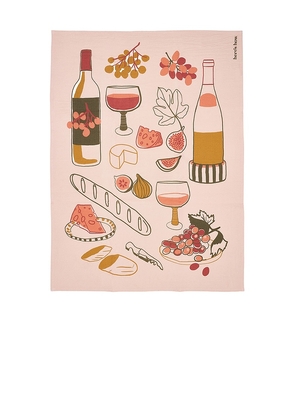 Here's How The Emmy Tea Towel in Pink.