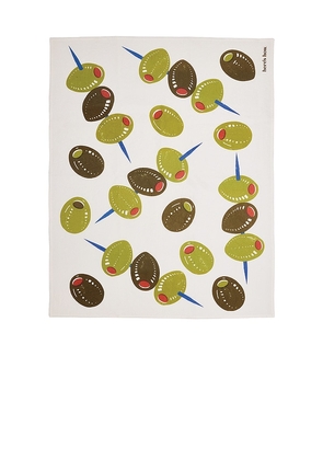 Here's How The Emmy Tea Towel in Olive.