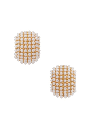 Galley Los Angeles Ellie Earrings in Metallic Gold.