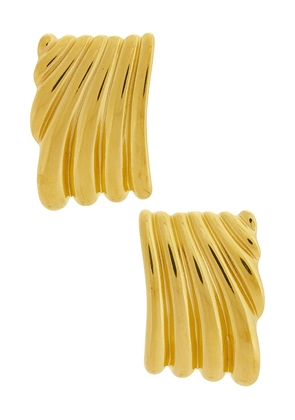Galley Los Angeles Maggie Earrings in Metallic Gold.