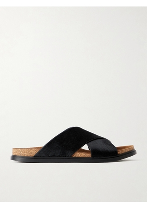 The Row - Cross Pony Hair Sandals - Black - IT35,IT35.5,IT36,IT36.5,IT37,IT37.5,IT38,IT38.5,IT39,IT39.5,IT40,IT40.5,IT41,IT41.5,IT42