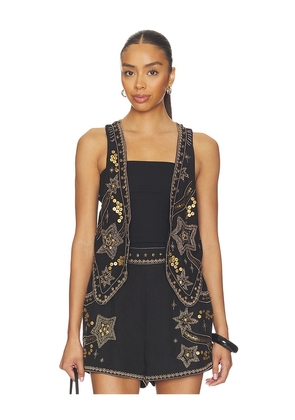 SPELL Night Sky Vest in Black. Size L. Also in S, XS, M.
