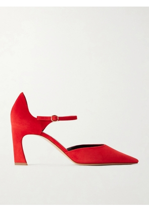 Gabriela Hearst - Devil Pump 80 Suede Pumps - Red - IT36,IT36.5,IT37,IT37.5,IT38,IT38.5,IT39,IT39.5,IT40,IT40.5,IT41,IT41.5,IT42