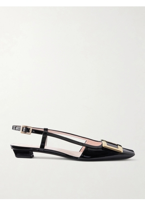 Roger Vivier - Belle Vivier 45 Patent Leather Slingback Pumps - Black - IT36,IT36.5,IT37,IT37.5,IT38,IT38.5,IT39,IT39.5,IT40,IT40.5,IT41,IT41.5,IT42