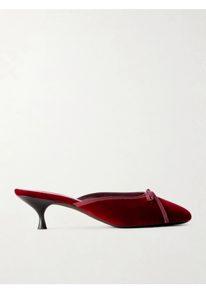Herbert Levine - 24/7 50 Bow-detailed Velvet Pumps - Red - IT36,IT36.5,IT37,IT37.5,IT38,IT38.5,IT39,IT39.5,IT40,IT40.5,IT41,IT41.5,IT42