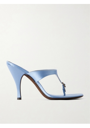 Herbert Levine - Kiss And Tell 100 Embellished Satin Thong Sandals - Blue - IT36,IT36.5,IT37,IT37.5,IT38,IT38.5,IT39,IT39.5,IT40,IT40.5,IT41,IT41.5,IT42