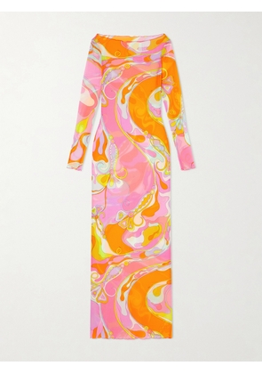 PUCCI - Printed Tulle Maxi Dress - Multi - IT38,IT40,IT42,IT44,IT46,IT48
