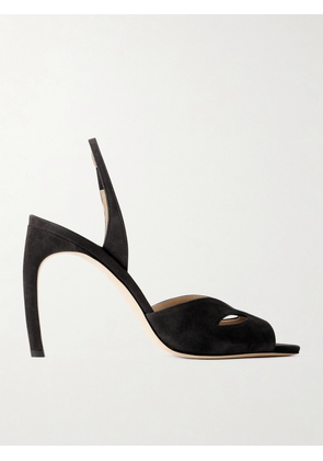 Victoria Beckham - Harlow Mask Suede Sandals - Gray - IT36,IT37,IT38,IT39,IT40,IT41