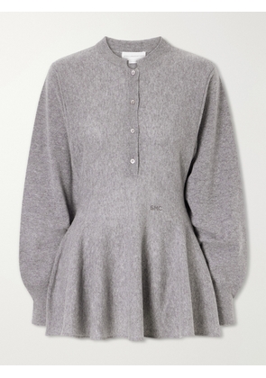 Stella McCartney - Wool Peplum Sweater - Gray - xx small,x small,small,medium,large,x large