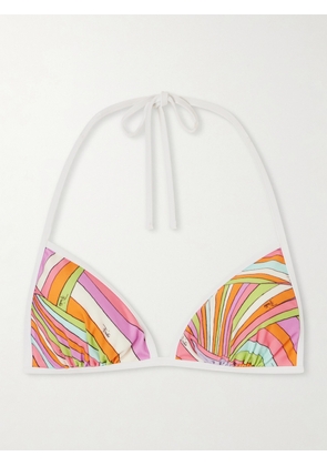 PUCCI - Printed Triangle Bikini Top - Pink - x small,small,medium,large,x large