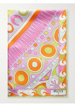 PUCCI - Printed Silk-twill Scarf - Pink - One size