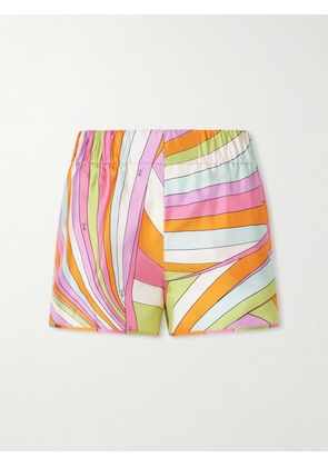 PUCCI - Printed Silk-twill Shorts - Pink - IT38,IT40,IT42,IT44,IT46,IT48