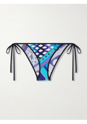 PUCCI - Printed Bikini Briefs - Blue - x small,small,medium,large,x large