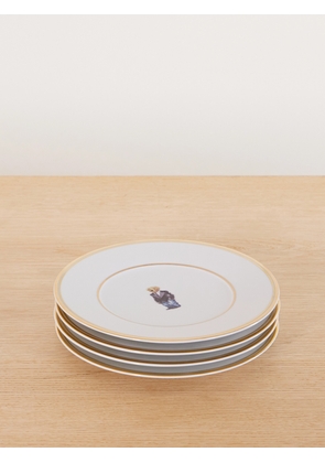 Ralph Lauren Home - Wilshire Polo Bear 4-piece Porcelain Plates - White - One size