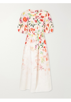 Gabriela Hearst - Ignis Floral- Printed Linen And Cotton Midi Dress - White - IT36,IT38,IT40,IT42,IT44,IT46,IT48