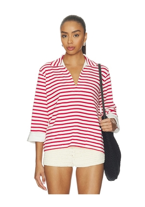 Polo Ralph Lauren Boating Jersey Long Sleeve Polo Pullover in Red. Size L. Also in M, S, XL, XS, XXS.