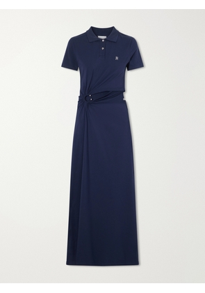 RABANNE - Embellished Jersey Midi Dress - Blue - x small,small,medium,large,x large
