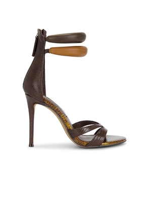 Steve Madden Tigress Sandal in Brown. Size 10. Also in 6, 6.5, 7, 7.5, 8, 8.5, 9, 9.5.