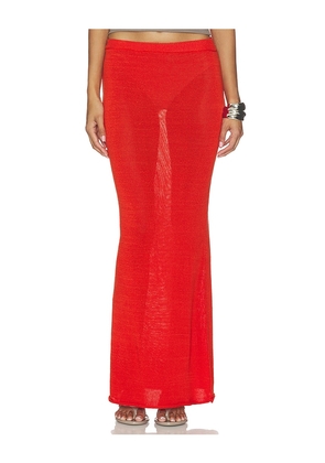 SEROYA Kora Skirt in Orange. Size L. Also in XXS, XS, S, M, XL.