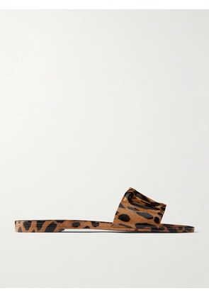 Dolce & Gabbana - Bianca Logo-embossed Leopard-print Rubber Flats - Animal print - IT35,IT36,IT37,IT38,IT39,IT40,IT41,IT42