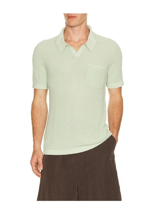 Rhone Coastal Johnny Collar Polo in Mint. Size L. Also in S, M, XL/1X, XXL/2X.