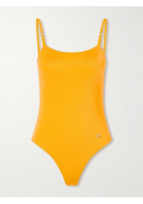 Dolce & Gabbana - Logo-embellished Jersey One-piece - Orange - 1,2,3,4,5