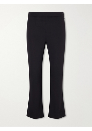 DOLCE&GABBANA - Charmeuse Cropped Silk-blend Flared Pants - Black - IT36,IT38,IT40,IT42,IT44,IT46