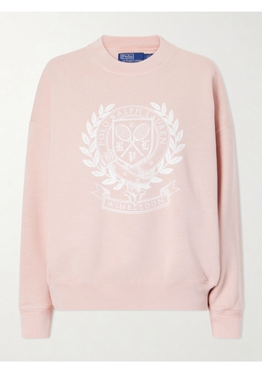 Polo Ralph Lauren - + Wimbledon Logo-printed Cotton-blend Jersey Sweatshirt - Pink - xx small,x small,small,medium,large,x large
