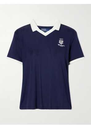 Polo Ralph Lauren - + Wimbledon Logo-embroidered Knit Polo Shirt - Blue - xx small,x small,small,medium,large,x large