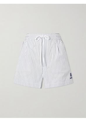 Polo Ralph Lauren - + Wimbledon Logo-embroidered Striped Cotton Shorts - Blue - xx small,x small,small,medium,large,x large