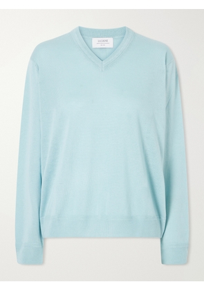 La Ligne - Ben Silk, Wool And Cashmere-blend Knit Sweater - Blue - xx small,x small,small,medium,large,x large
