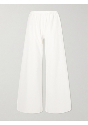 La Ligne - Colby Cotton-poplin Wide-leg Pants - White - xx small,x small,small,medium,large,x large