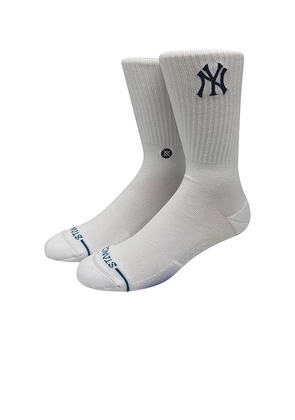 Stance New York Yankees Crest Socks in White. Size L. Also in M.
