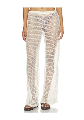 SNDYS Kelyse Pant in Cream. Size L. Also in M, S, XL, XS, XXS.