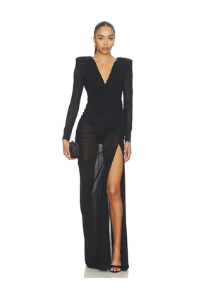 Zhivago It Became Her 2 Pc Mesh Gown in Black. Size 10. Also in 2, 4, 6, 8.
