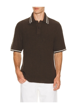 SAMSOE SAMSOE Sapedro Polo in Brown. Size L. Also in M, S, XL/1X, XXL/2X.