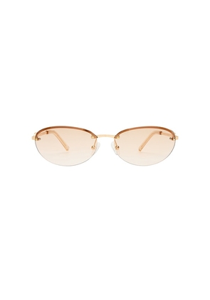 Le Specs Slinky Sunglasses in Metallic Gold.