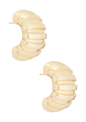 MEGA Large Misstep Earrings in Metallic Gold.