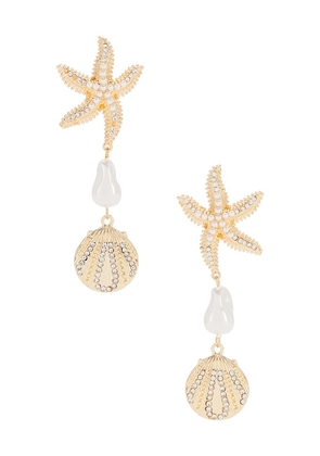 Lovers and Friends Paloma Earrings in Metallic Gold.