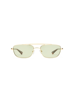 Le Specs Le Mimi Sunglasses in Metallic Gold.