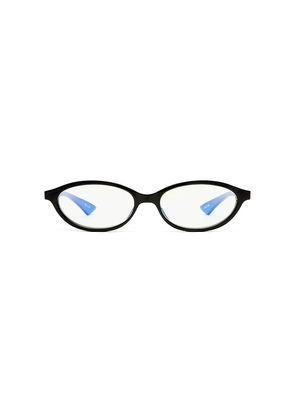 Le Specs Duskfall Blue Light Glasses in Black.