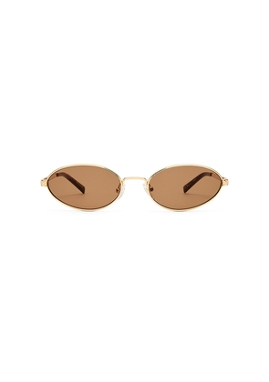 Luv Lou The Kendall Sunglasses in Metallic Gold.
