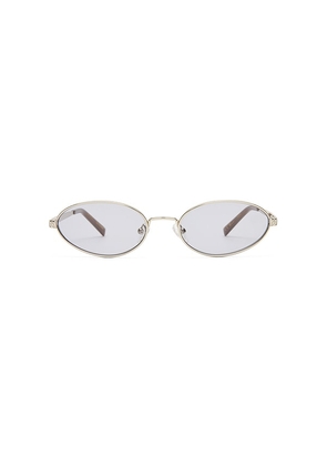 Luv Lou The Kendall Sunglasses in Metallic Silver.