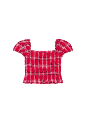 LoveShackFancy Tween Fabielle Top in Red. Size 12. Also in 9, 10.