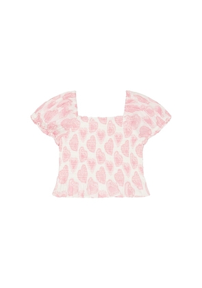 LoveShackFancy Kids Fabielle Top in Pink. Size 2. Also in 3, 5.