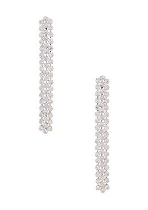 Lovers and Friends Elinda Earrings in Metallic Silver.